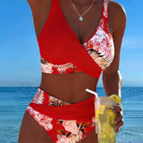 Marta™ | Bikini floral de contraste Roos